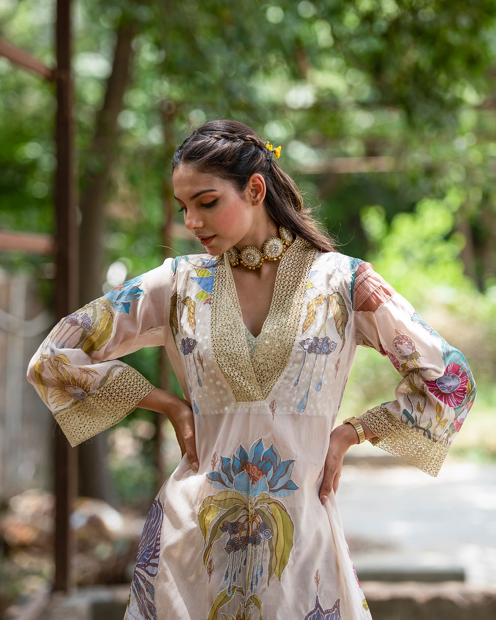 Thumbnail: Herbology Organza Kurta Set