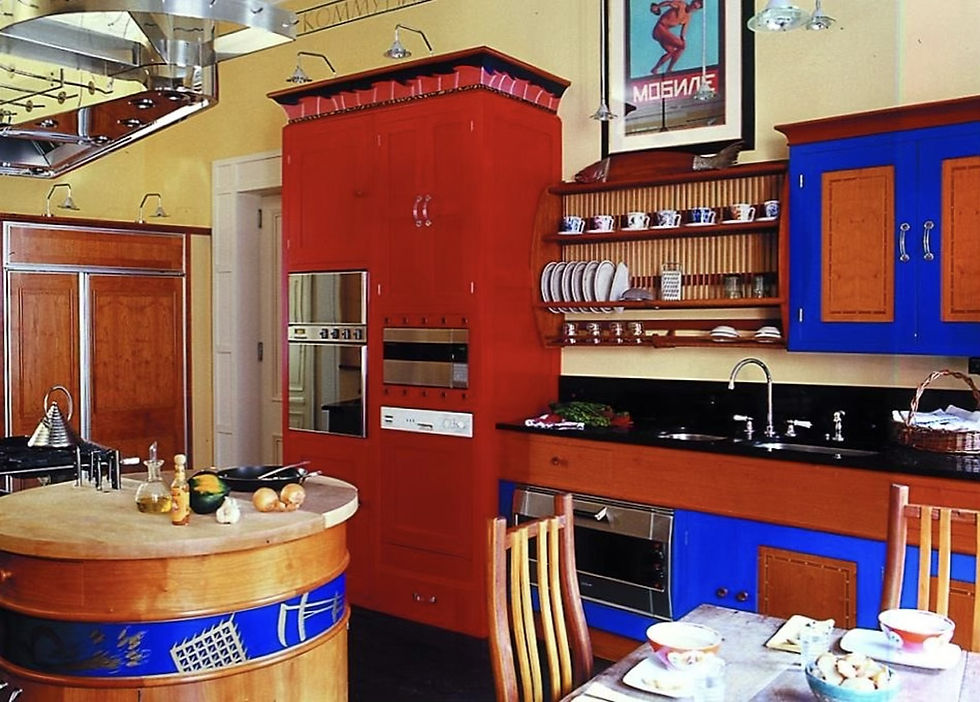 A kitchen in New York I designed for the writer Andrew Solomon that was inspired by early twentieth century Russian art