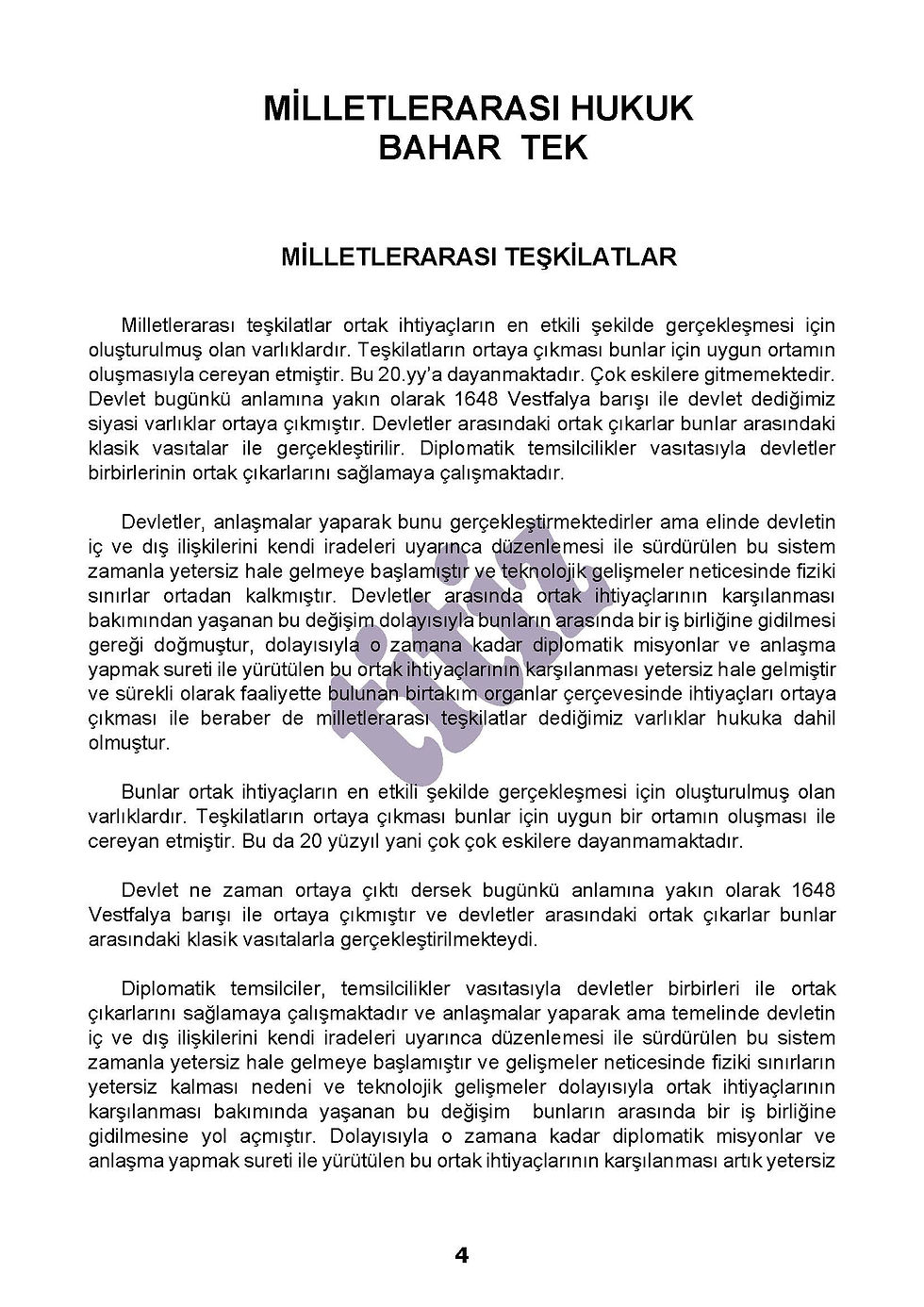 Küçük resim: MİLLETLER TEK BAHAR DERS NOTU