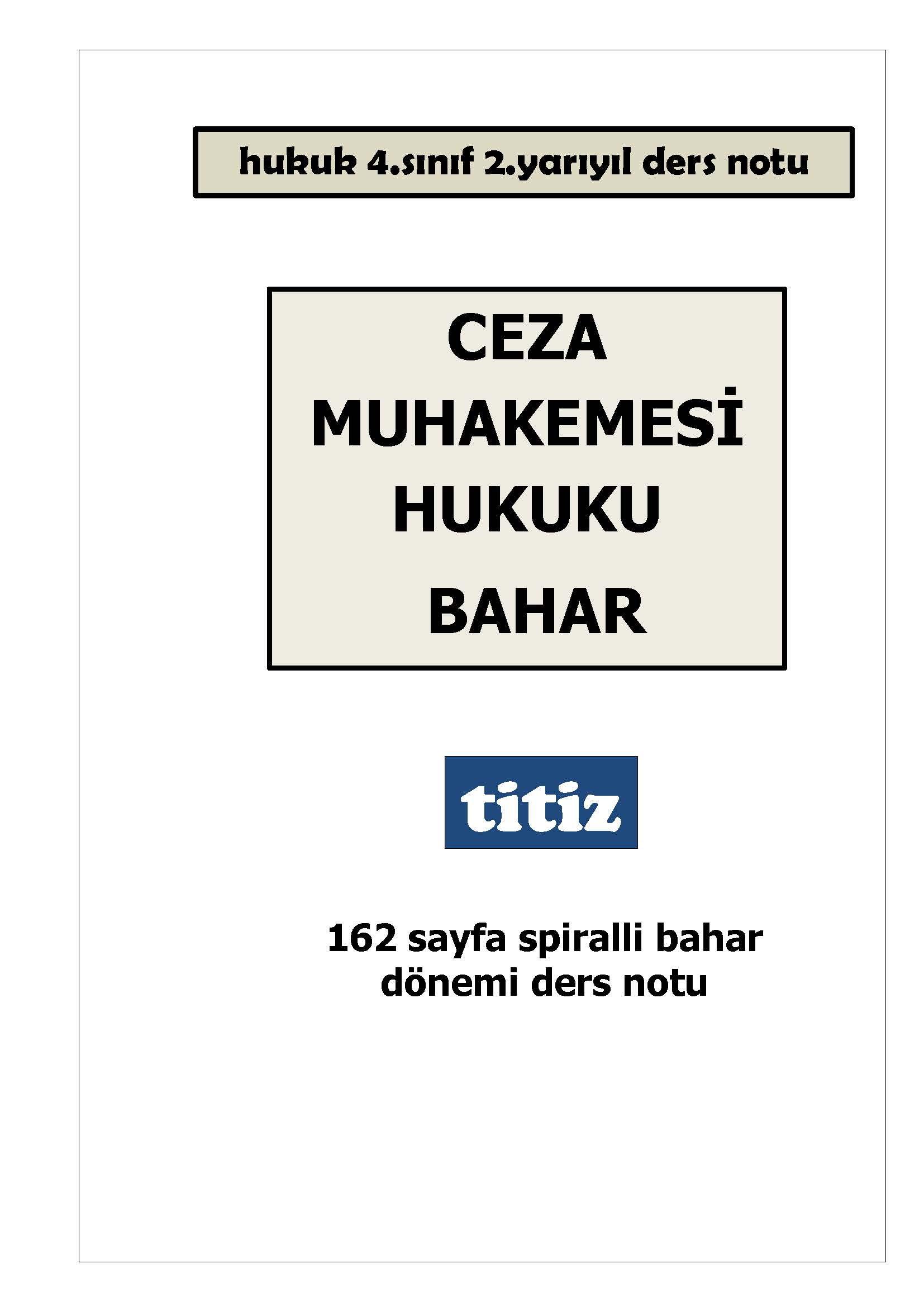 CMK  BAHAR DÖNEMİ  DERS NOTU