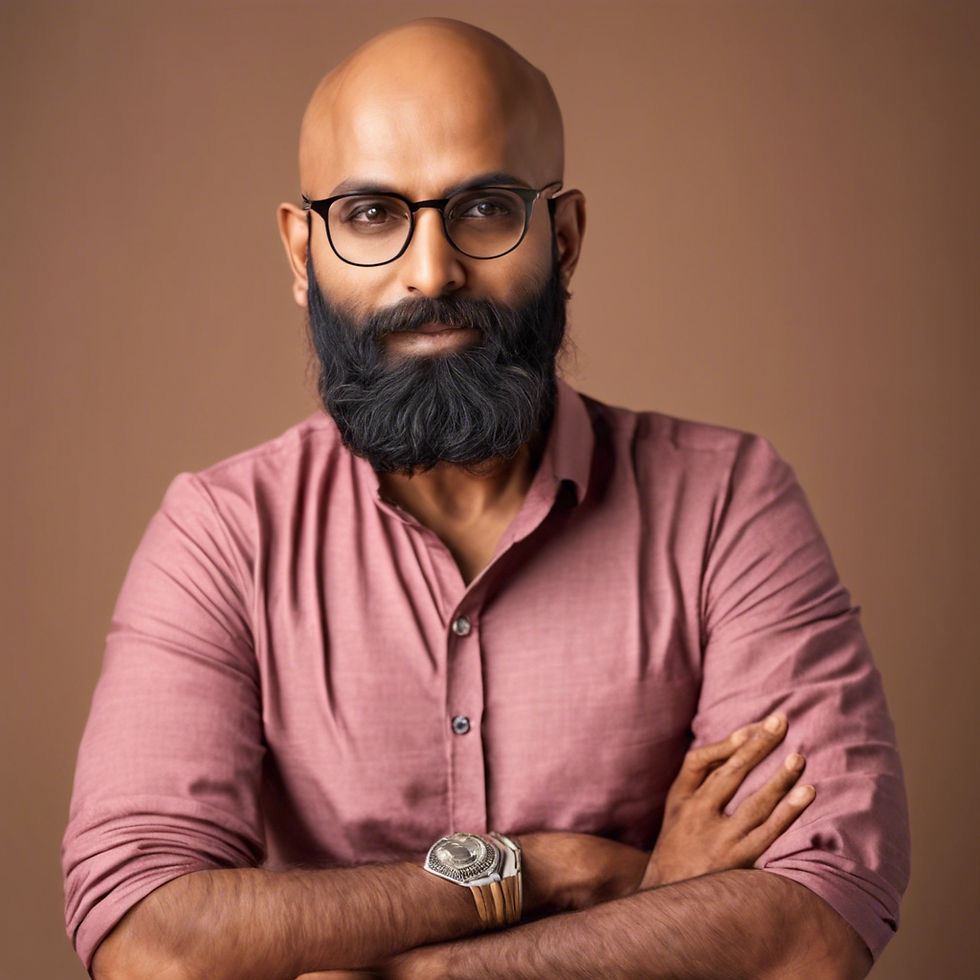 bald indian man with glasses and trimmed beard in a shirt.jpg