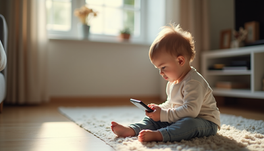 Young child on a tablet