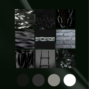 Moodboard table infini Chaîne, métal, dark