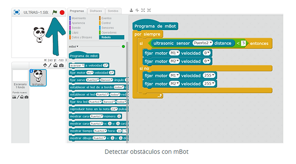 1.5 Sensor Ultrasonico Mbot | roboticaeducativa