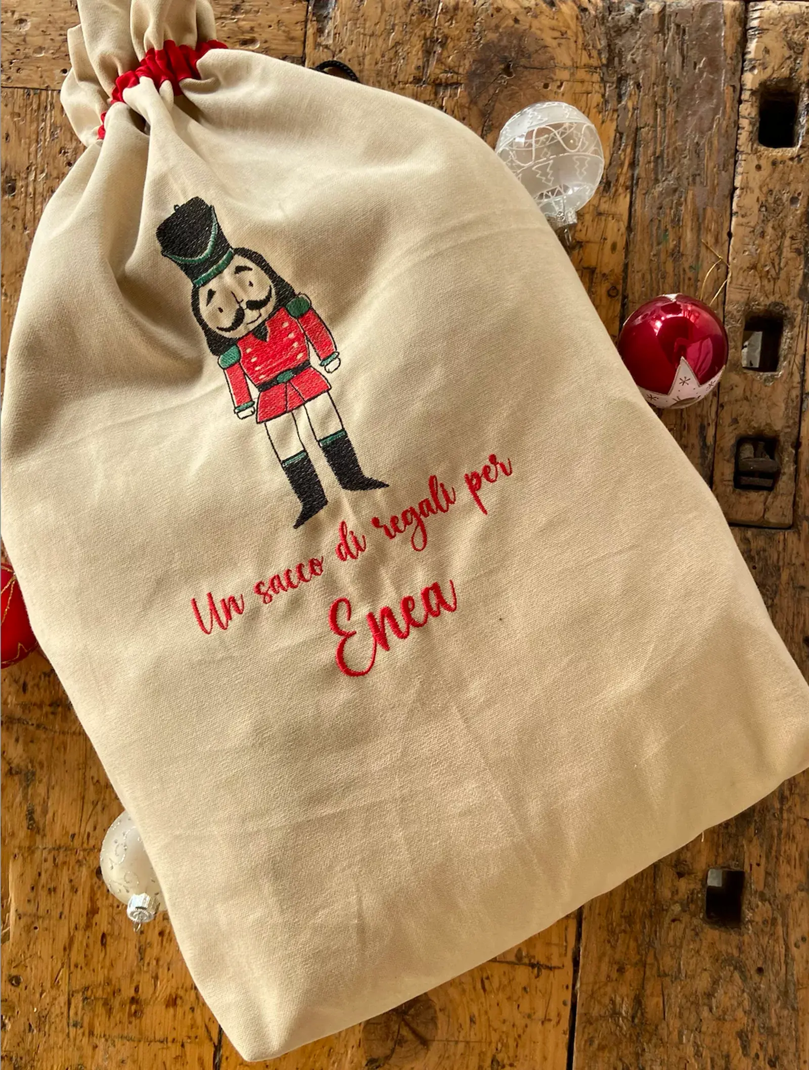 Copia di Sacca porta regali Natale - Schiaccianoci