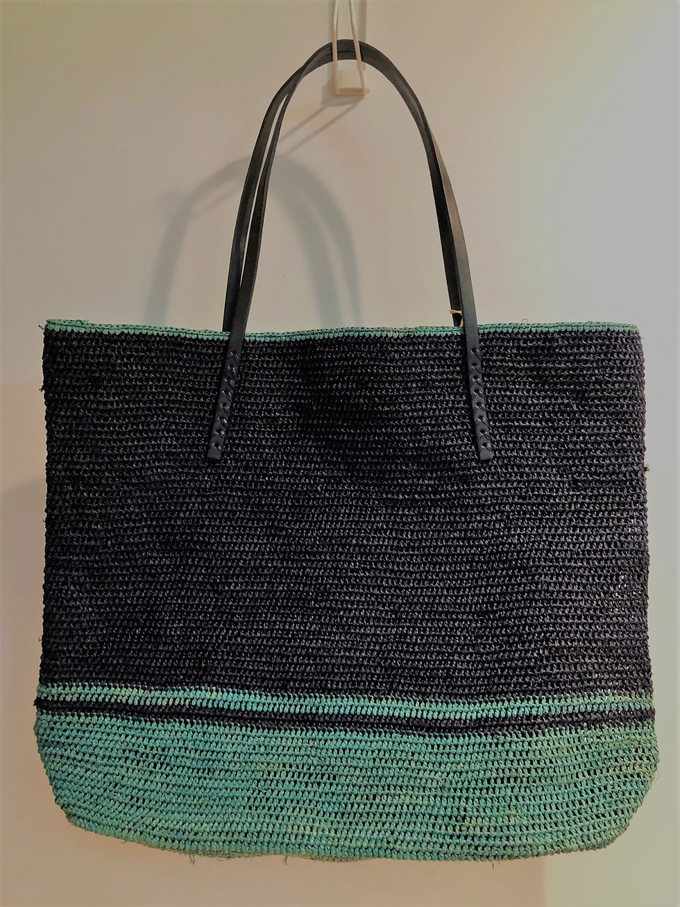 Blue Raffia - purse light weight