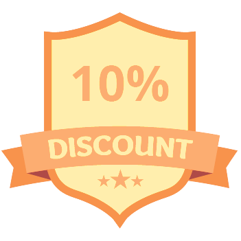 10% Rabatt-Abzeichen