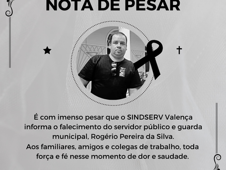 Nota de Pesar: Rogério Pereira da Silva!