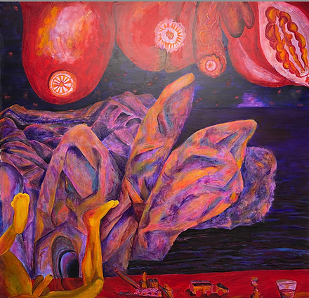 5 Diving for Conch, 72X72, Acrylic on Cavas, 4_2022.jpeg
