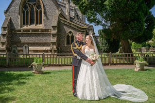 Buckinghamshire wedding photographers capturing newlyweds at Burnham Beeches Hotel.