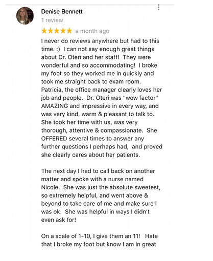 Richmond premier foot and ankle clinic reviews