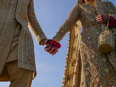Mehndi celebration with bride’s henna hands and traditional jewellery in London