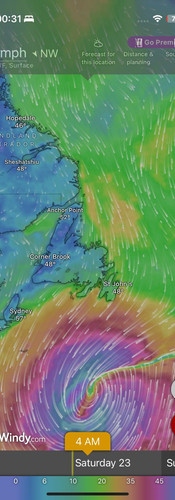 Hurricane Erin approached Newfoundland