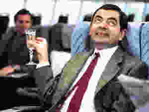 Primeira classe avião Mr Bean