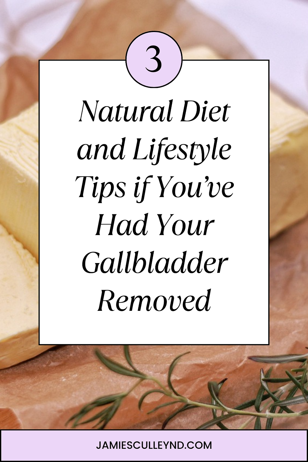 butter and rosemary on a cutting board