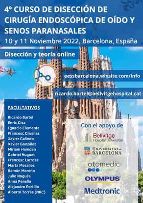 Curso de disección endoscópica de oído y senos 2022. 4ª edición. 