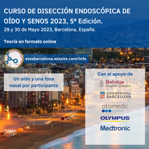 Curso de disección endoscópica de oído y senos 2023, 5ª edición.