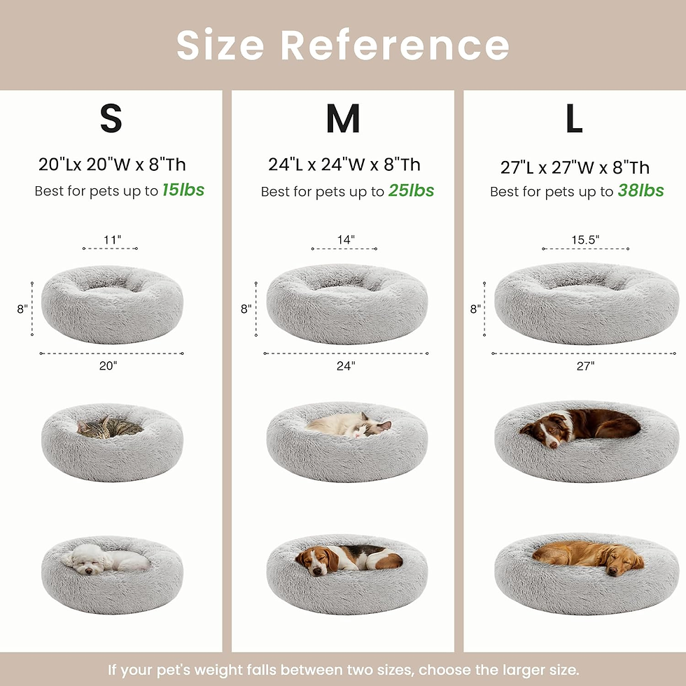 Thumbnail: Fluffy Calming Pet Bed – Round Donut Bed for Cats & Small Dogs