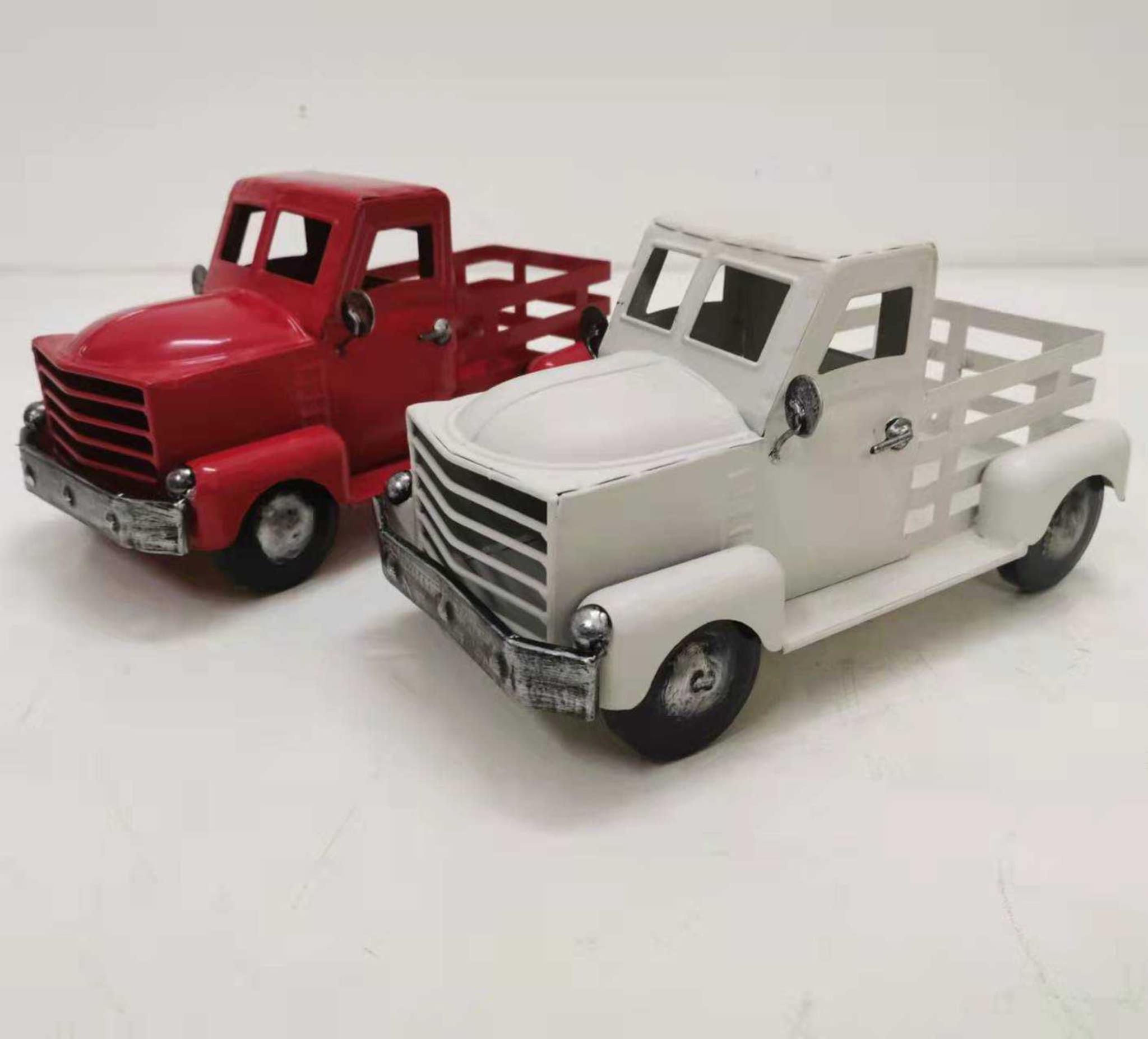 6 metal trucks 