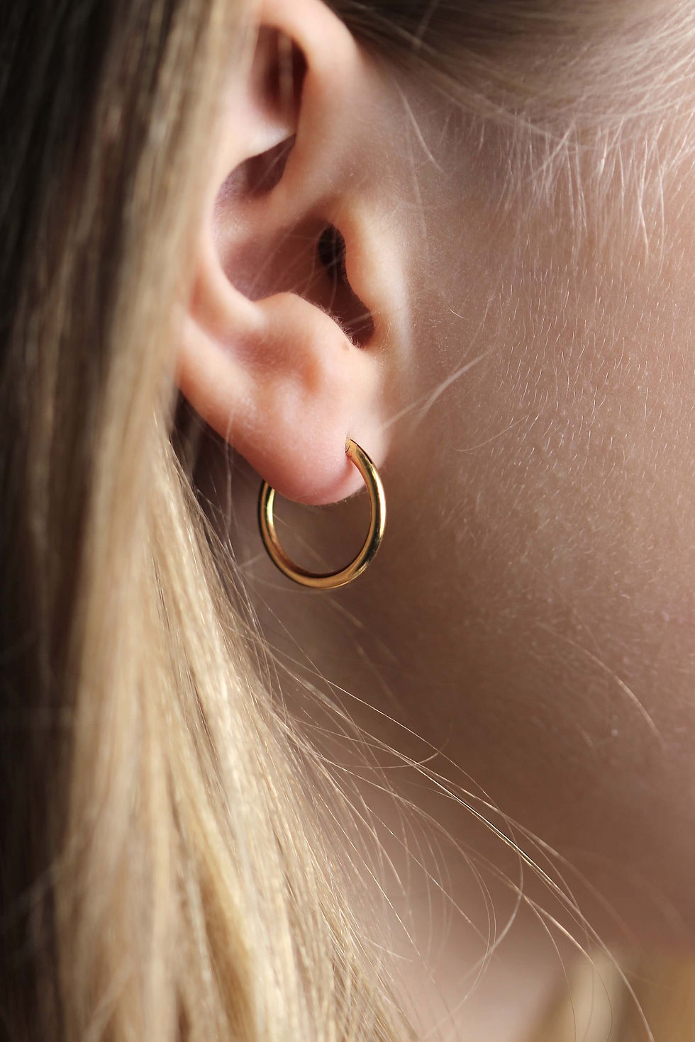Thumbnail: gold jewelry classic hoop earrings, silver and gold-vermeil present for her.