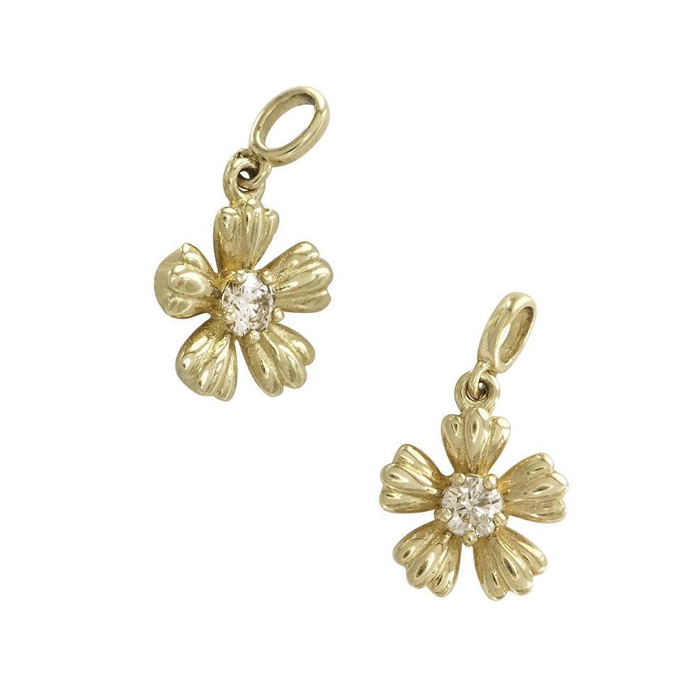 Thumbnail: Diamond marguerite daisy flower Gold or Whitegold Necklace fine jewelry woman gift