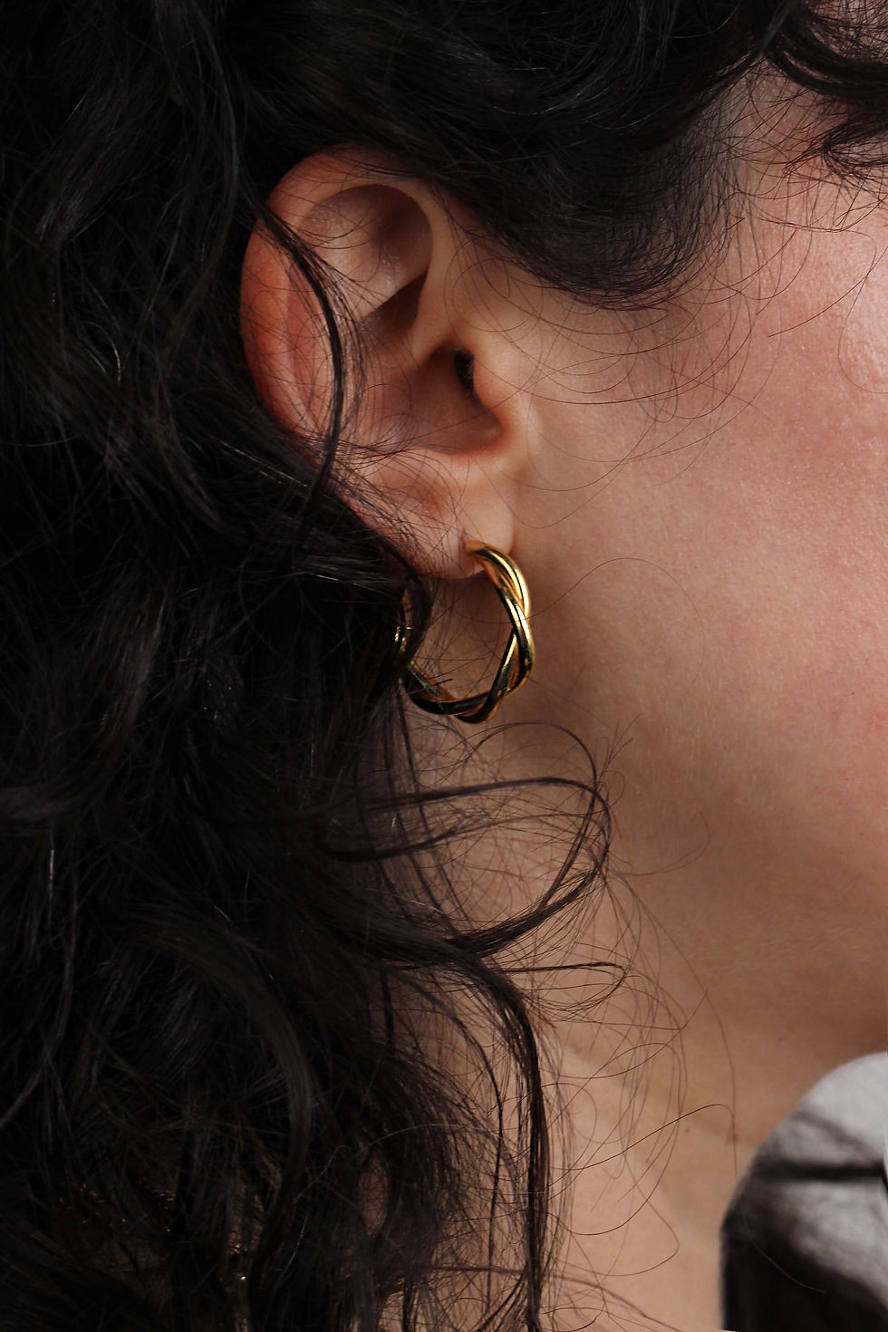 Thumbnail: gold jewelry wire hoop earrings, silver and gold-vermeil present for her.