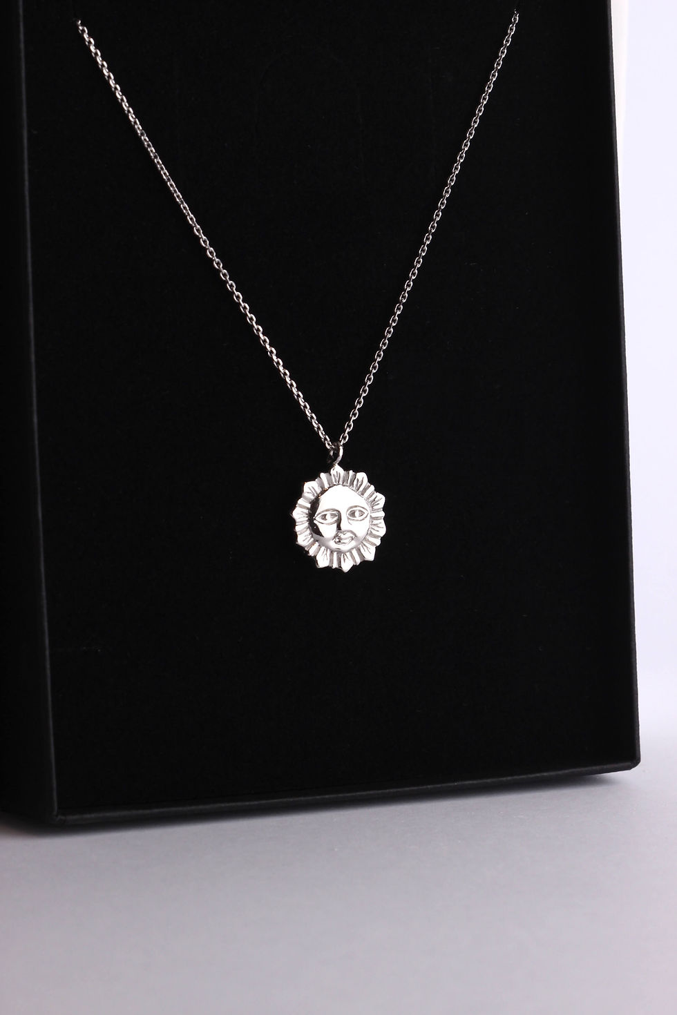 Thumbnail: 925 Sterling Silver {Toscane} Sun Necklace