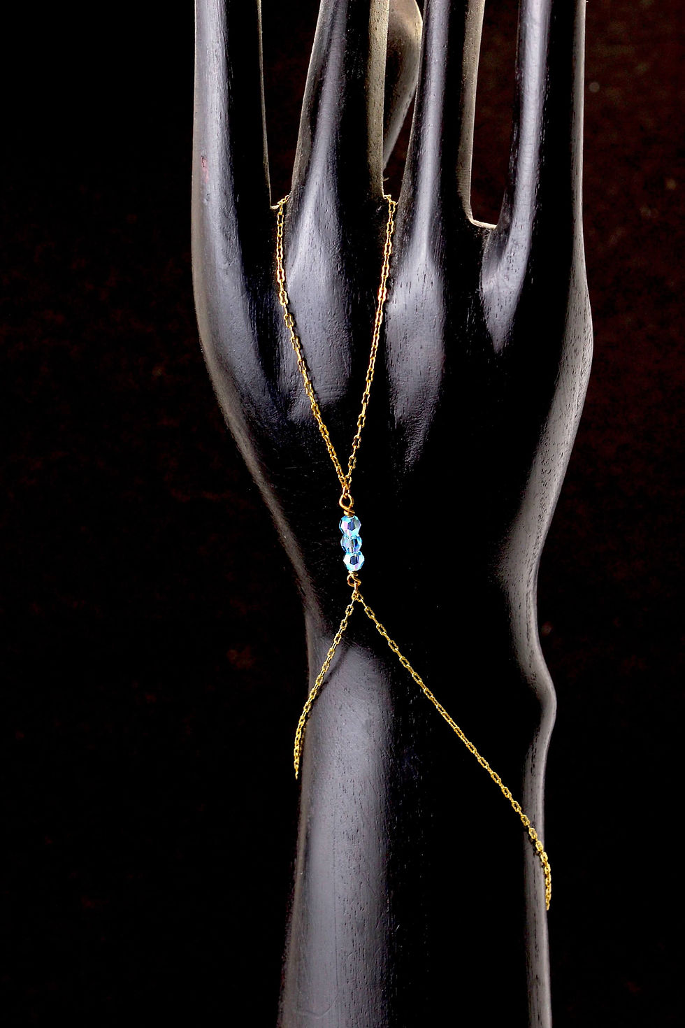 Thumbnail: Gold Vermeil {Water Saphire} Swarovski® Handchain