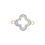 Thumbnail: Diamond Trefle Clover Flower Alhambra Gold Whitegold bracelet fine jewelry woman gift van cleef