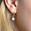 Thumbnail: gold jewelry classic hoop pearl earrings, silver and gold-vermeil present for her.