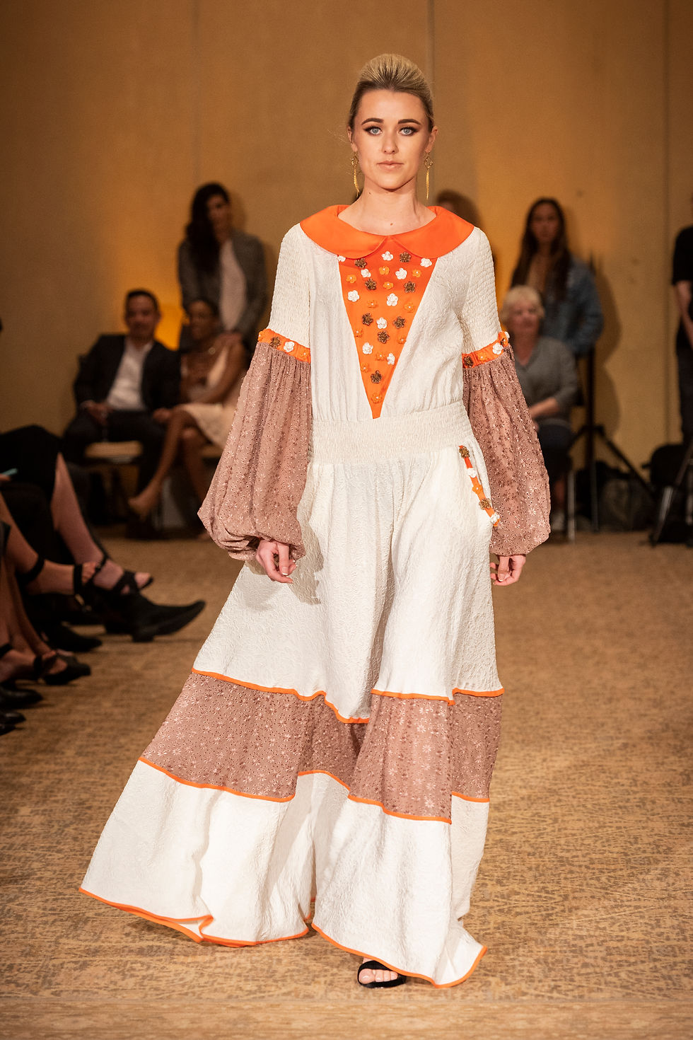 Thumbnail: Folkloric Sophistication Embroidered Silk Long Dress