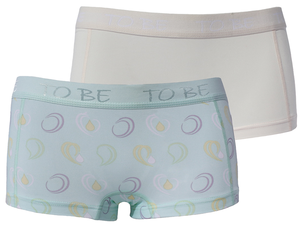 2 - pk. Mint prints & offwhite