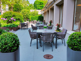 Terrassenbepflanzung im Restaurant Oase Zürich