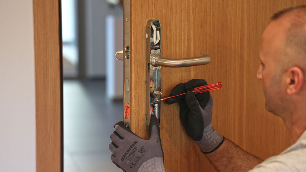 Ersetzen der Batterien im Schlüsselzylinder und Durchführung einer Kontrolle