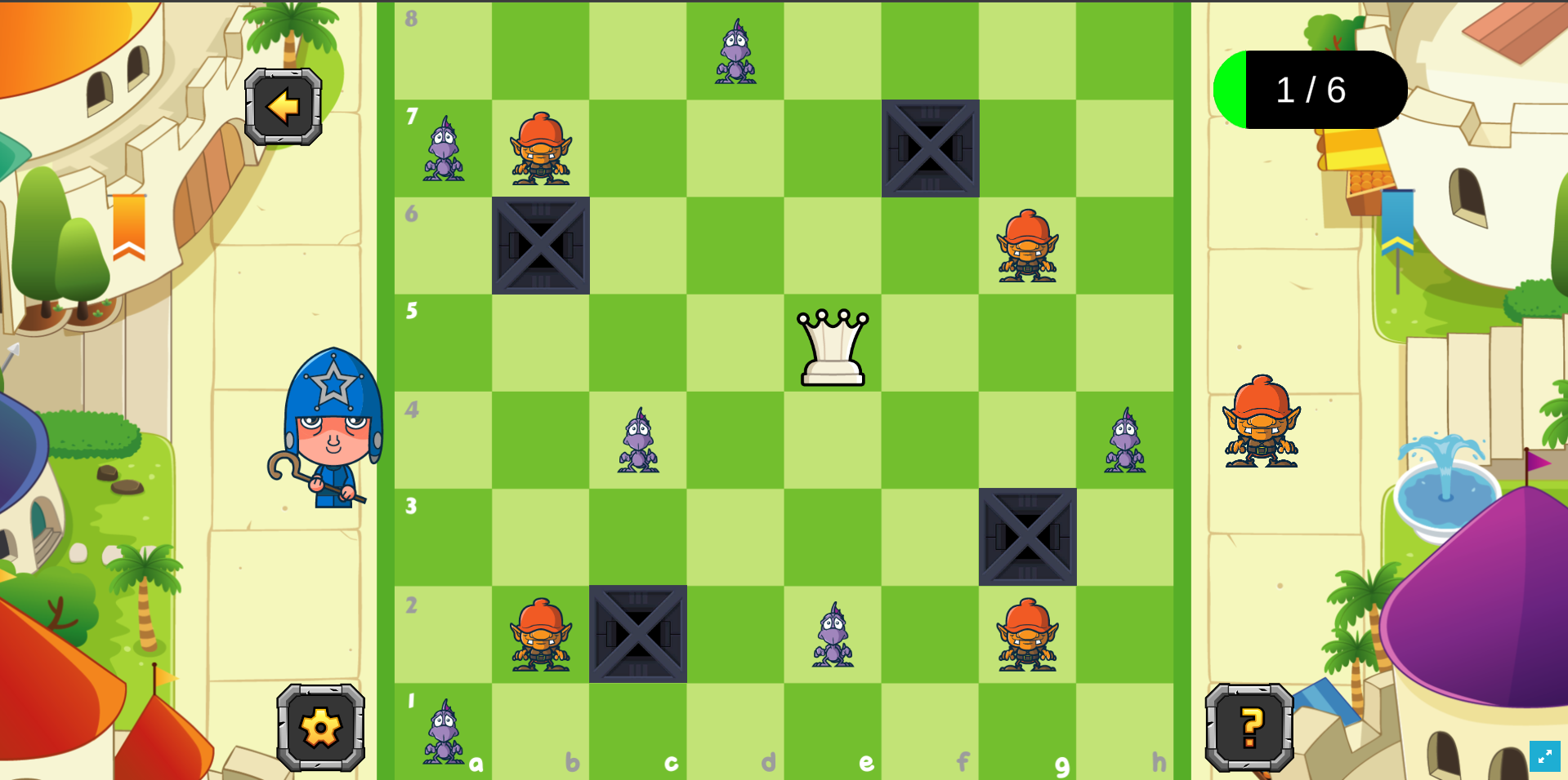 One section of online chess lesson