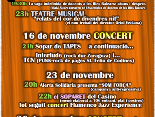 Programació 2ª quinzena de NOVEMBRE