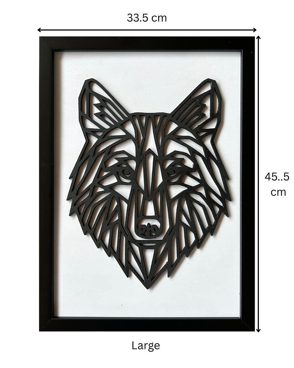 Thumbnail: Geometric 2D Fox Wooden Wall Frame