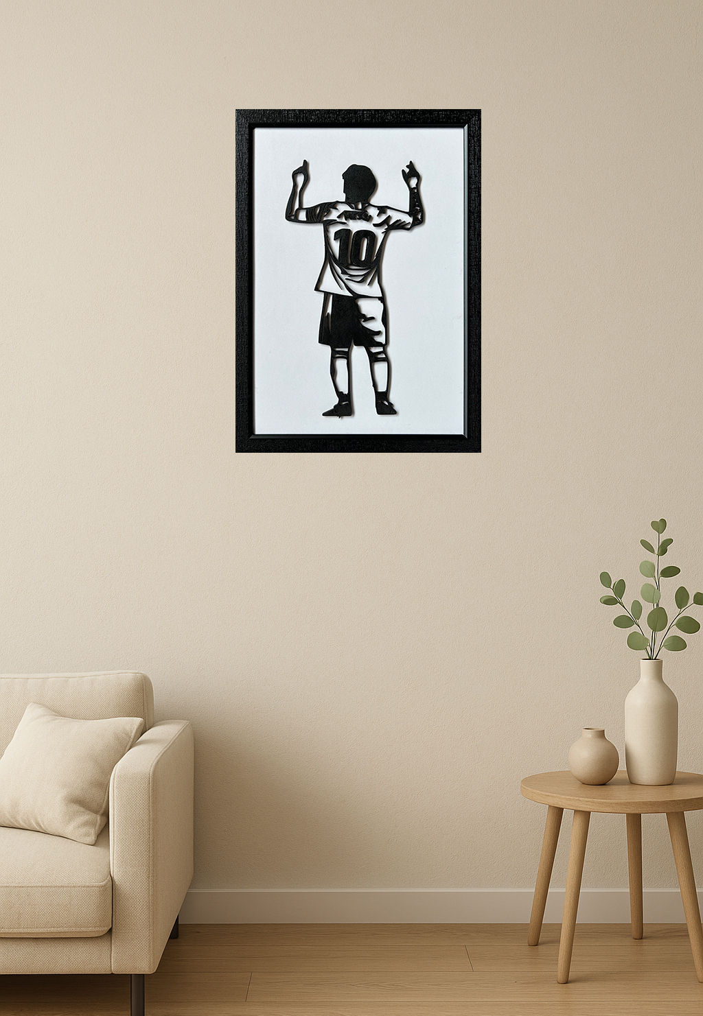 Lionel Messi 2D Wooden Wall Frame