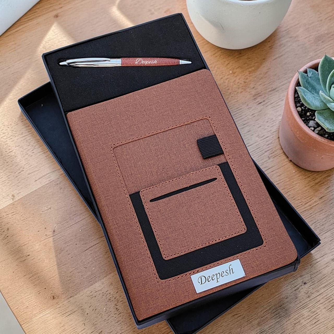 Customised Diary & Pen Combo – Premium Personalised Gift Set