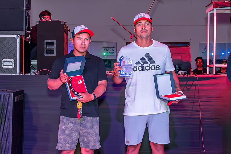 De izquierda a derecha: David Mourasky y Dennis Culquicóndor - Salvavidas de nuestra sede playa