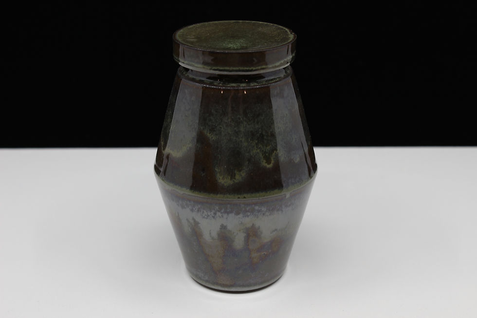 Angular Mirror Metallic Jar
