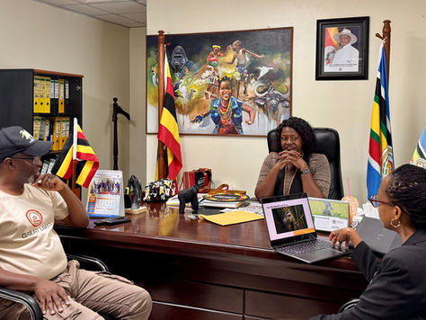 Rwenzori Marathon Team Presents Tourism Ambition to Tourism State Minister.
