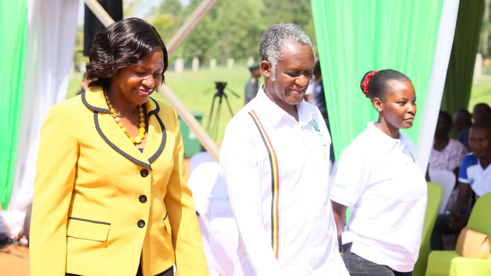 Susan Nsambu Nakawuki (Left) & Prof James Kalema (Center)