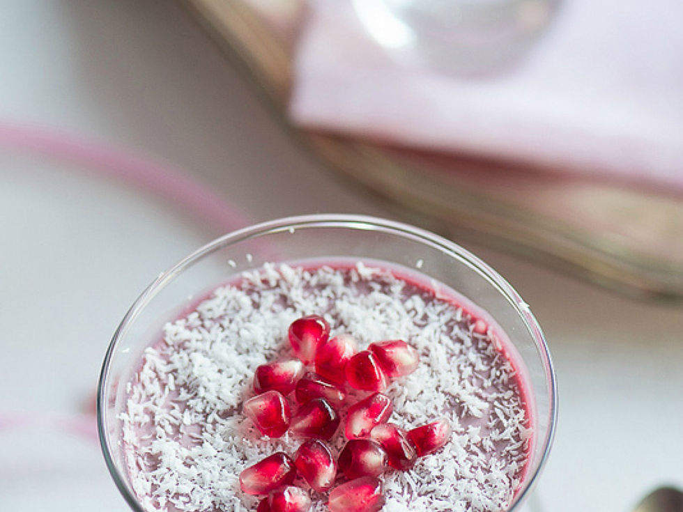 Pomegranate Coconut Mousse.
