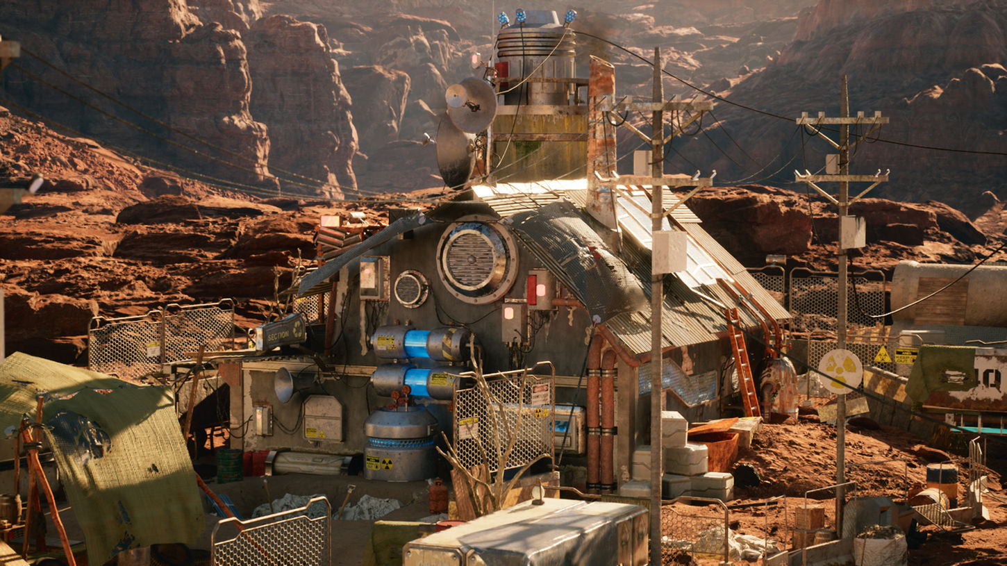 A image from an apocalypse outpost scene created by the talented 3D artists of Glenda Studio, Vietnam - a 3D art outsourcing firm.
Glenda Studio specializes in modelling environments, buildings &  scenic props. Creating Worlds, level design for top games, simulations and Web 3.0
