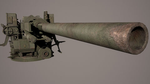 World War 2  US M1A1 90mm Flak artillery piece designed in 3D by the elite 3D artists at Glenda Studio, Vietnam. Glenda Studio is an experienced Art Outsourcing firm specializing in Vehicles, weapons and props for AAA game companies worldwide