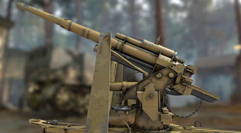 World War 2 Historic Flak 88mm Anti Tank artillery piece designed in 3D by the elite 3D artists at Glenda Studio, Vietnam. Glenda Studio is an experienced Art Outsourcing firm specializing in Vehicles, weapons and props for AAA game companies worldwide
