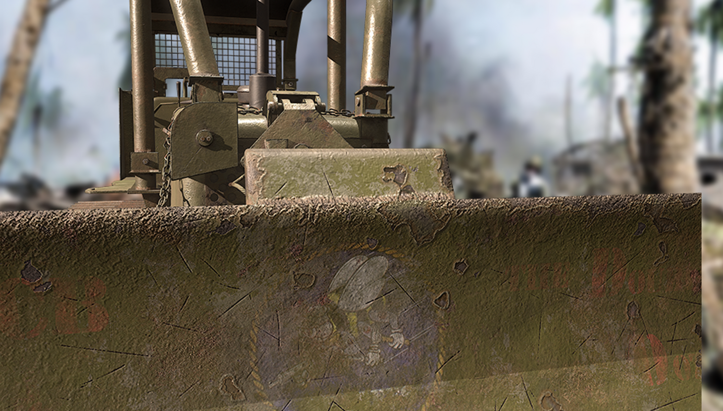This is a 3D render of the  WW2 Seabee Bulldozer inspired by the John Wayne Classic The Fighting Seabees. As modelled by the vehicle design team of Glenda Studio, Vietnam. Glenda Studio specializes in providing the highest quality realistic 3D vehicles and weapons to top AAA game developers worldwide