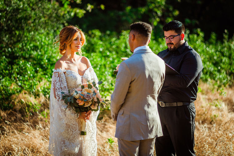 bride and groom during ceremony