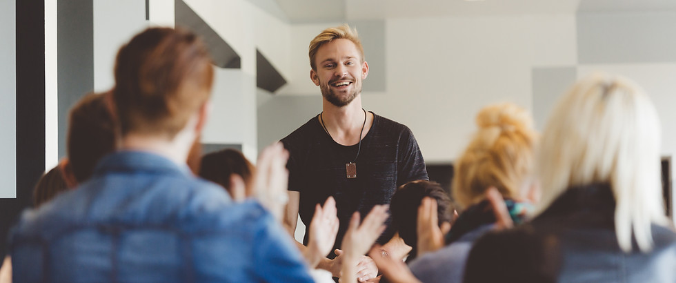 Man Leading Seminar